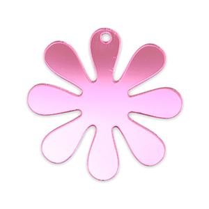 Pendentifs accroche-regard fleur 35mm Violet magenta m&eacute;tallique