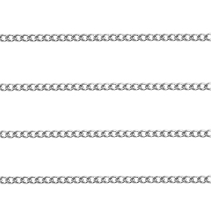 Appr&ecirc;ts en acier Inox cha&icirc;ne maille jaseron gourmette Argent&eacute;