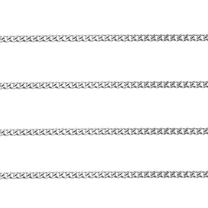 Appr&ecirc;ts en acier Inox cha&icirc;ne maille jaseron gourmette Argent&eacute;
