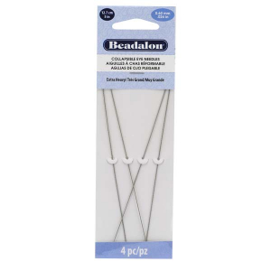 Beadalon collapsible eye needle 12.7cm (Extra Heavy) Argent&eacute;