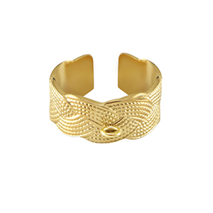 Bagues en acier Inox avec anneau Dor&eacute;