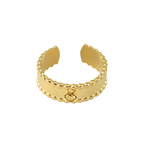 Bagues en acier Inox avec anneau Dor&eacute;