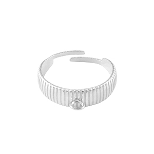 Bagues en acier Inox avec anneau Argent&eacute;