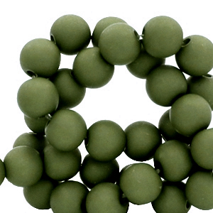 Perles acryliques 8 mm Vert sombre