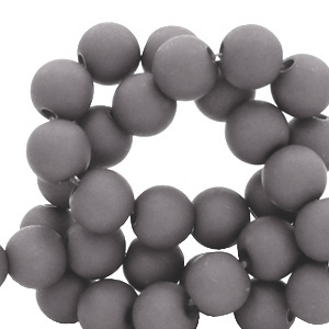 Perles acryliques 6 mm Vieux gris