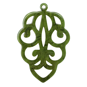 Pendentifs en r&eacute;sine Vert mousse