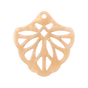 Pendentifs en r&eacute;sine P&ecirc;che blush opale