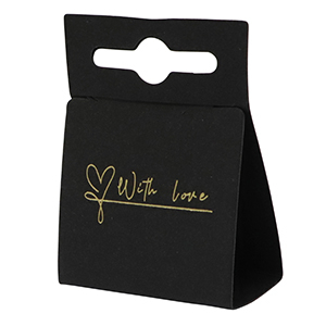 Cartes &agrave; bijoux "with love" Noir
