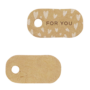 Cartes &agrave; bijoux "for you" Marron