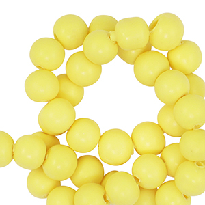 Perles en polym&egrave;re 6mm Jaune