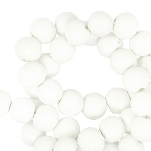 Perles en polym&egrave;re 6mm Blanc