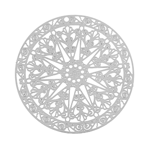 Breloques en acier Inox boh&egrave;mes 40mm Argent&eacute;