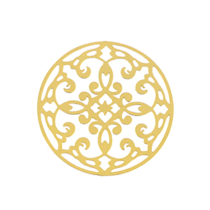 Breloques en acier Inox boh&egrave;mes 28mm Dor&eacute;