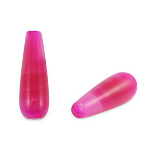 Pierres naturelles perles Quartz goutte Rose fuchsia