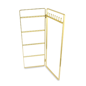 Pr&eacute;sentoir bijoux pour boucles d'oreilles et colliers Dor&eacute;