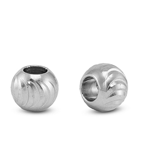 Perles en acier Inox 8mm Argent&eacute;