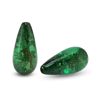 Perles Polaris Elements en forme de goutte Tiffany Agate vert