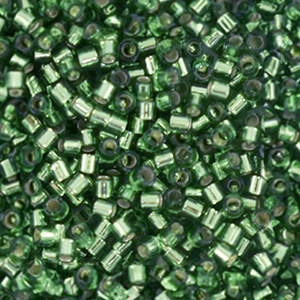 Perles Miyuki d&eacute;licas 15/0 Silver Lined Olive DBS1210