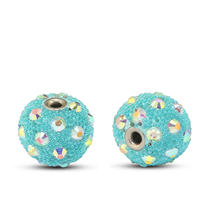 Perles boh&egrave;mes Turquoise-strass