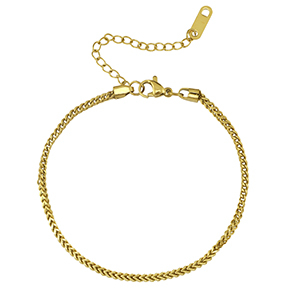 Bracelets en acier Inox Dor&eacute;