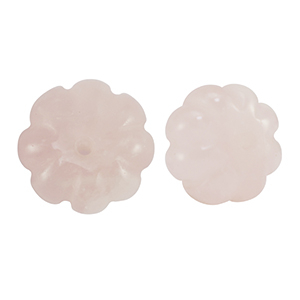Pierres naturelles perles Quartz Laiteuverre  fleur Rose clair
