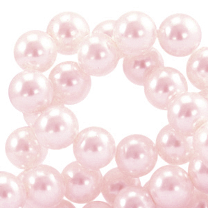 Perles en verre cir&eacute;es 4mm Top Quality Rose clair