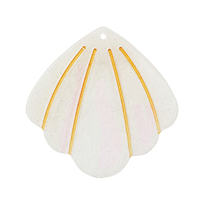 Pendentifs en r&eacute;sine coquille Blanc cass&eacute;