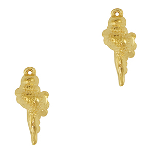 Breloques en acier Inox coquille Dor&eacute;