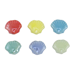 Perles en c&eacute;ramique coquille Multicolore