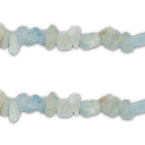 Perles chipstone Aigue-marine Bleu transparent