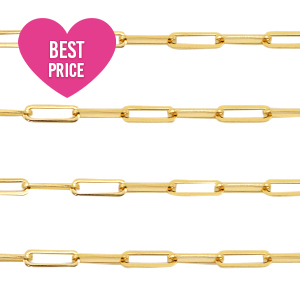 Appr&ecirc;ts en acier inox cha&icirc;ne maille jaseron maillons Dor&eacute;