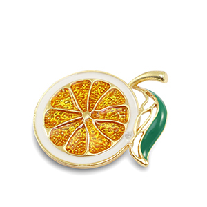 Broches orange Orange-vert-dor&eacute;