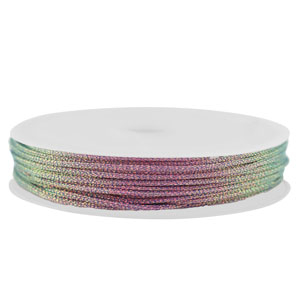 Fil macram&eacute; tress&eacute; 1mm Violet m&eacute;tallique