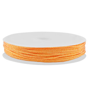 Fil macram&eacute; tress&eacute; 0,8mm Orange m&eacute;tallique