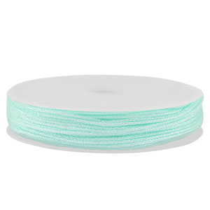 Fil macram&eacute; tress&eacute; 0,8mm Verte menthe clair m&eacute;tallique