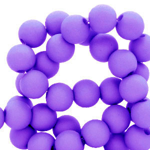 Perles acryliques 4 mm Violet fonc&eacute;