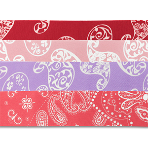 M&eacute;lange de 4 bandanas Rouge-rose clair-violet-rose fonc&eacute;