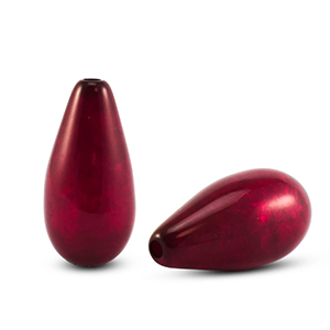 Perles Polaris Elements en forme de goutte Polmo Vin rouge