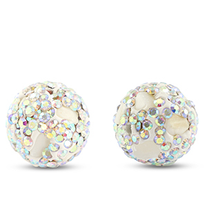 Perles boh&egrave;me rond Blanc