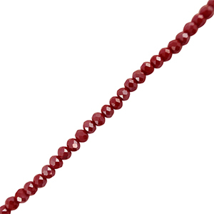 Perles &agrave; facettes 4x3mm disque Heishi Rouge fonc&eacute;
