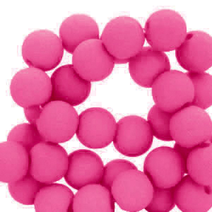 Perles acryliques 8 mm Fuchsia