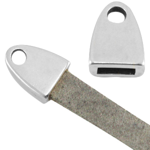 Embouts en m&eacute;tal DQ avec anneau Argent&eacute; antique (sans nickel)