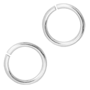 Appr&ecirc;ts en m&eacute;tal DQ anneau bris&eacute; 12mm Argent&eacute; antique (sans nickel)