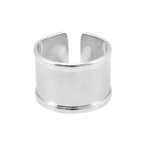 Appr&ecirc;ts en m&eacute;tal DQ support bague (pour cuir/cordon 10mm) argent&eacute; antique (sans nickel)
