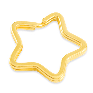 Appr&ecirc;ts en m&eacute;tal DQ porte-cl&eacute;s &eacute;toile Dor&eacute; (sans nickel)