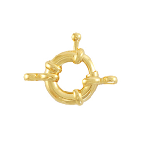 Appr&ecirc;ts en m&eacute;tal DQ fermoir bou&eacute;e 11mm avec anneaux Dor&eacute; (sans nickel)