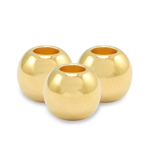 Perles en m&eacute;tal DQ 6mm Dor&eacute; (sans nickel)