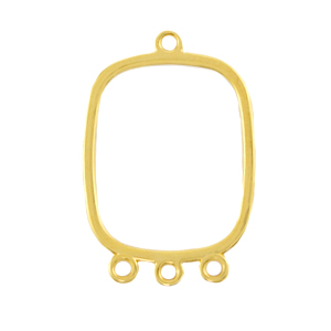 Breloques en m&eacute;tal DQ connecteur avec 3 anneaux Dor&eacute; (sans nickel)