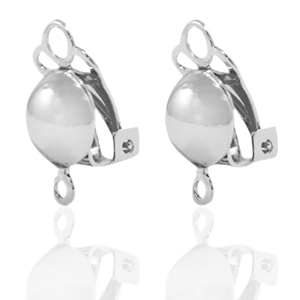 Appr&ecirc;ts en m&eacute;tal DQ boucles d'oreilles clips Argent&eacute; antique (sans nickel)