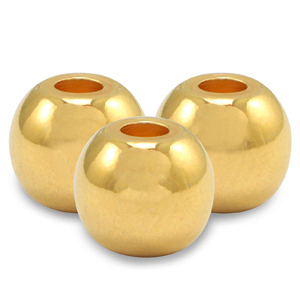 Perles en m&eacute;tal DQ 5mm Dor&eacute; (sans nickel)